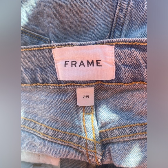Frame Le High Straight Distressed Jeans, Size 25 - Picture 5 of 9